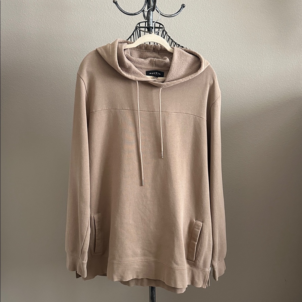 PACSUN | Oversized Zip Side Hoodie with Drawstrings